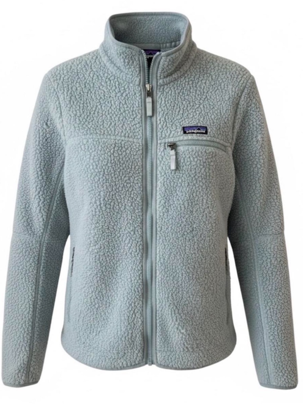 Patagonia Women's Pale Blue Teddy Fleece Jacket - Picture 2 of 6